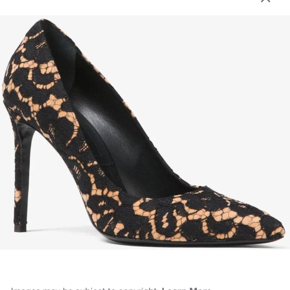 Michael Kors Gretel Floral Lace And Suede Pump Collection  Made in Italy